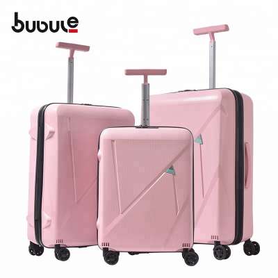 BUBULE 20" 24" 28" Luxury Travel Pink Girl 3PC Luggage Set