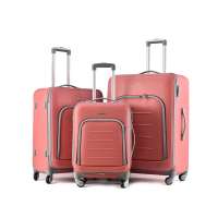 BUBULE Shock Proof Carry-on Pink PP Travel Women Luggage Trolley Bag