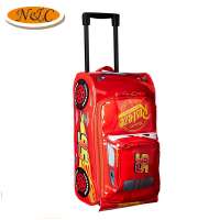 Cute cartoon car shape rolling luggage for kids